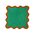 Red and Green Scallop 100% Linen Placemat