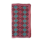 Foulard in seta rosso e turchese Koltuk