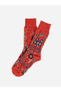 Sacai Floral Jacquard Socks — Red