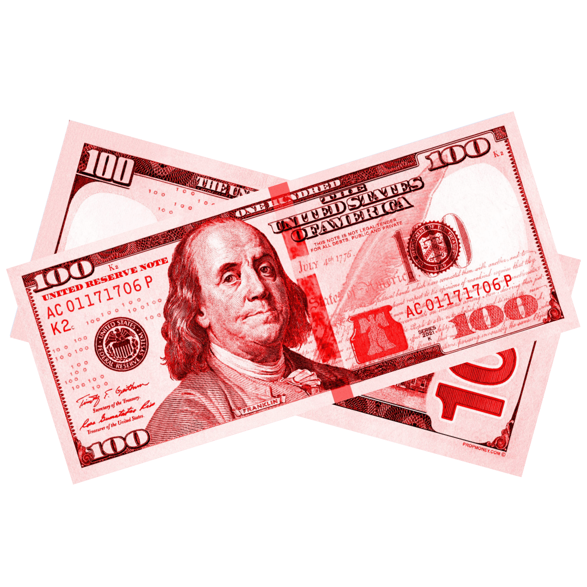 Red Prop Money Bills By Prop Money Inc.