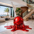 OSO Stainless Steel Maison Melt Sculpture - Height: 72 inch (183 cm) / Red
