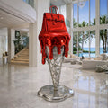 OSO Stainless Steel Molten Icon Sculpture - Height: 72 inch (183 cm) / Red