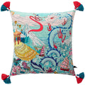 Regal Azure Dragon & Mythical Realm Cushion Cover