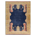 Regal Midnight Courtyard Hand Tufted Wool Rug