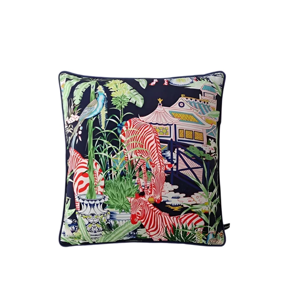 Regal Midnight Zebra Cushion Cover