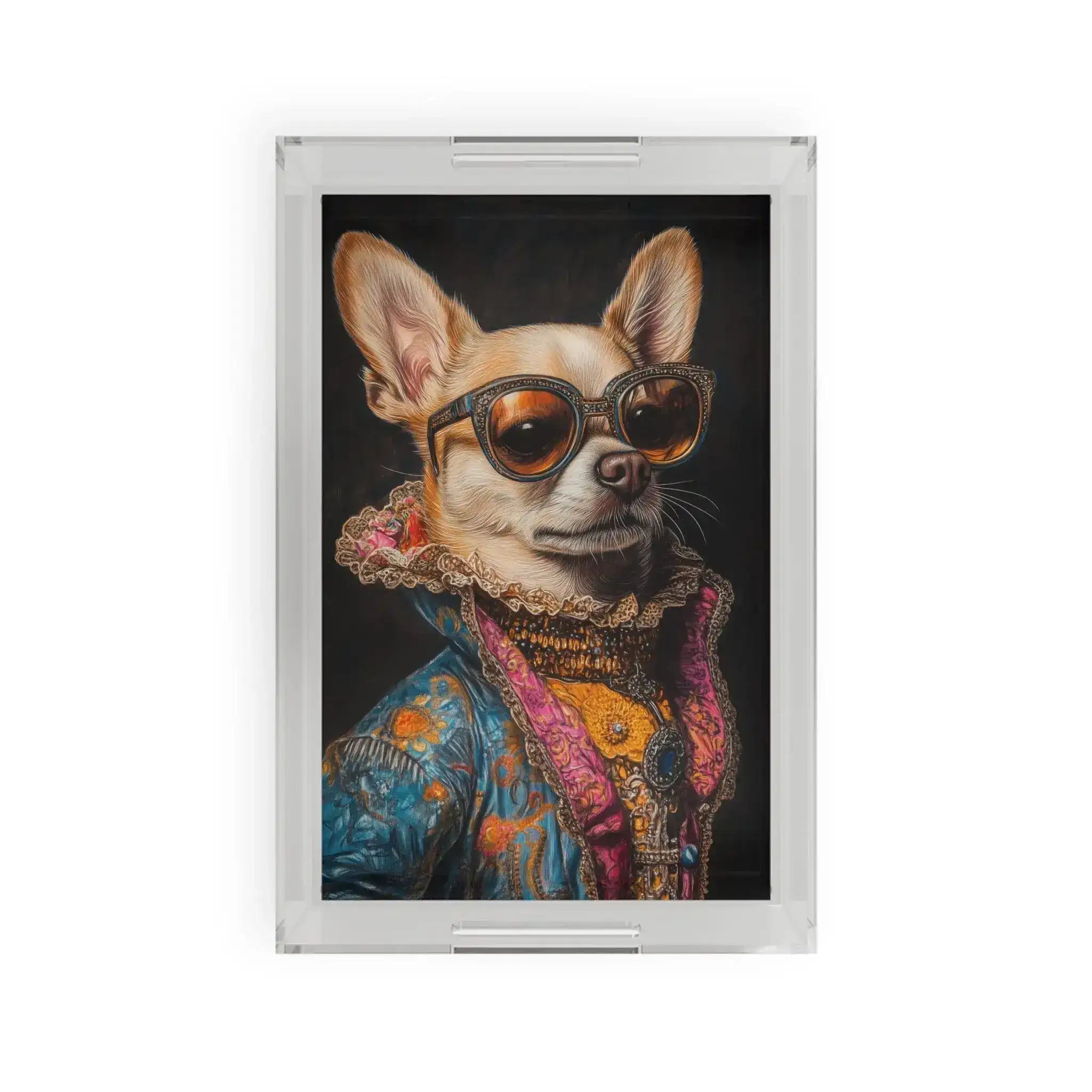 Regal Renaissance Chihuahua – Luxe Fashion Serving Tray