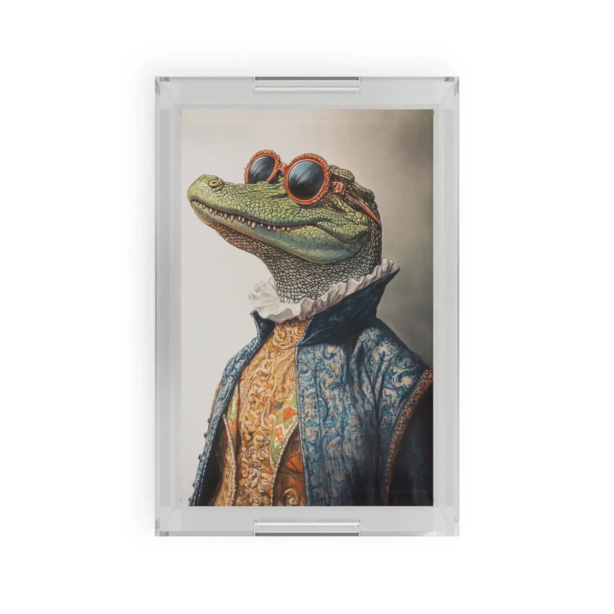 Regal Reptile Renaissance Serving Tray – Couture Croc Vibes