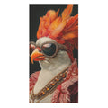 Renaissance Bird in Couture with Gemmed Sunglasses Bath Towel