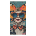 Renaissance Butterfly in Couture with Sunglasses Bath Towel