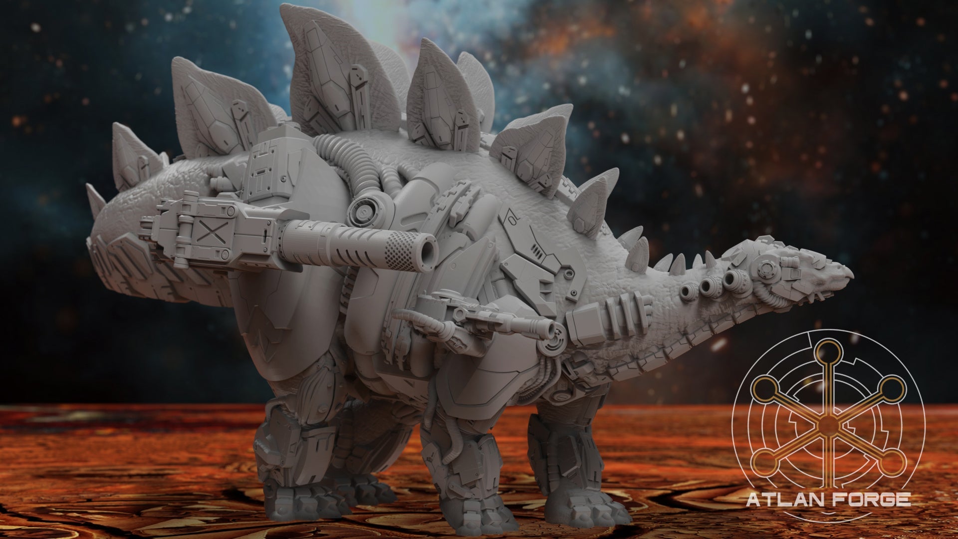 Cybernetic Stegosaur, Atlan Forge