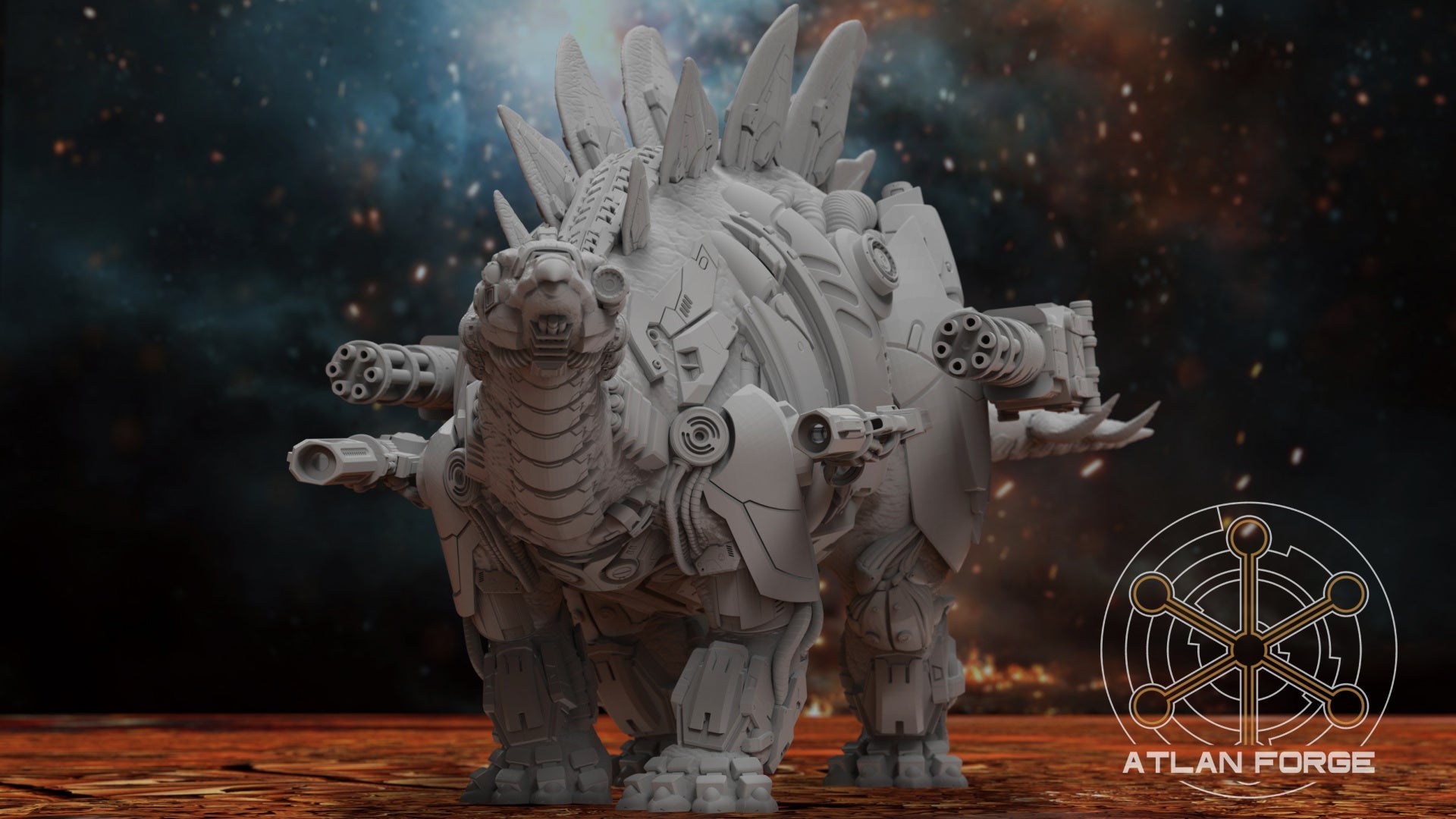Cybernetic Stegosaur, Atlan Forge