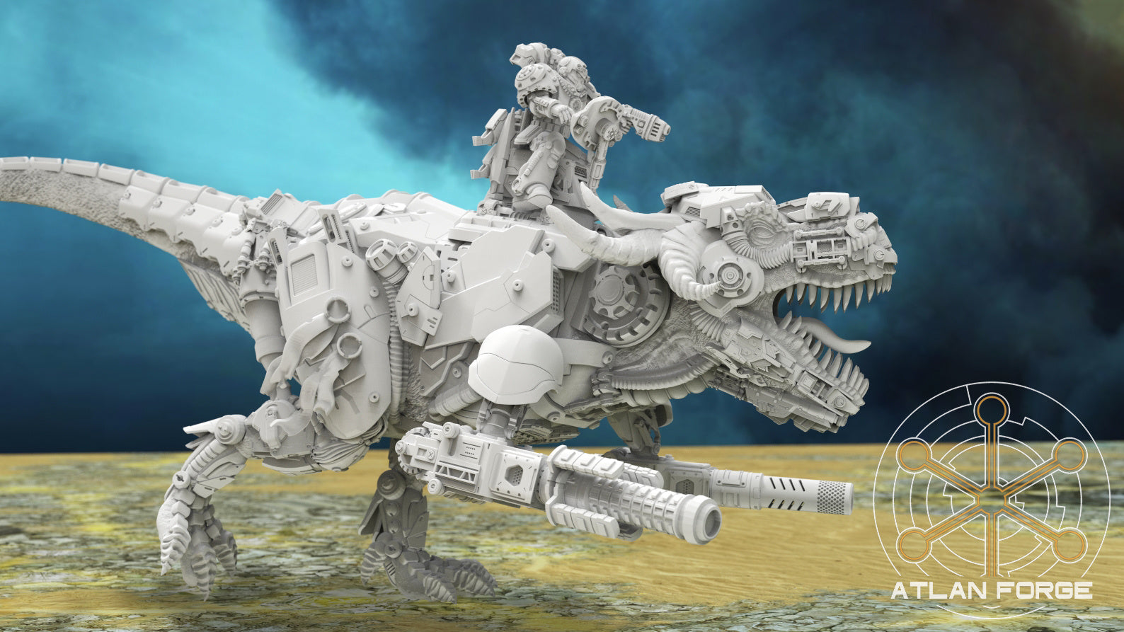Cybernetic T-Rex, Atlan Forge