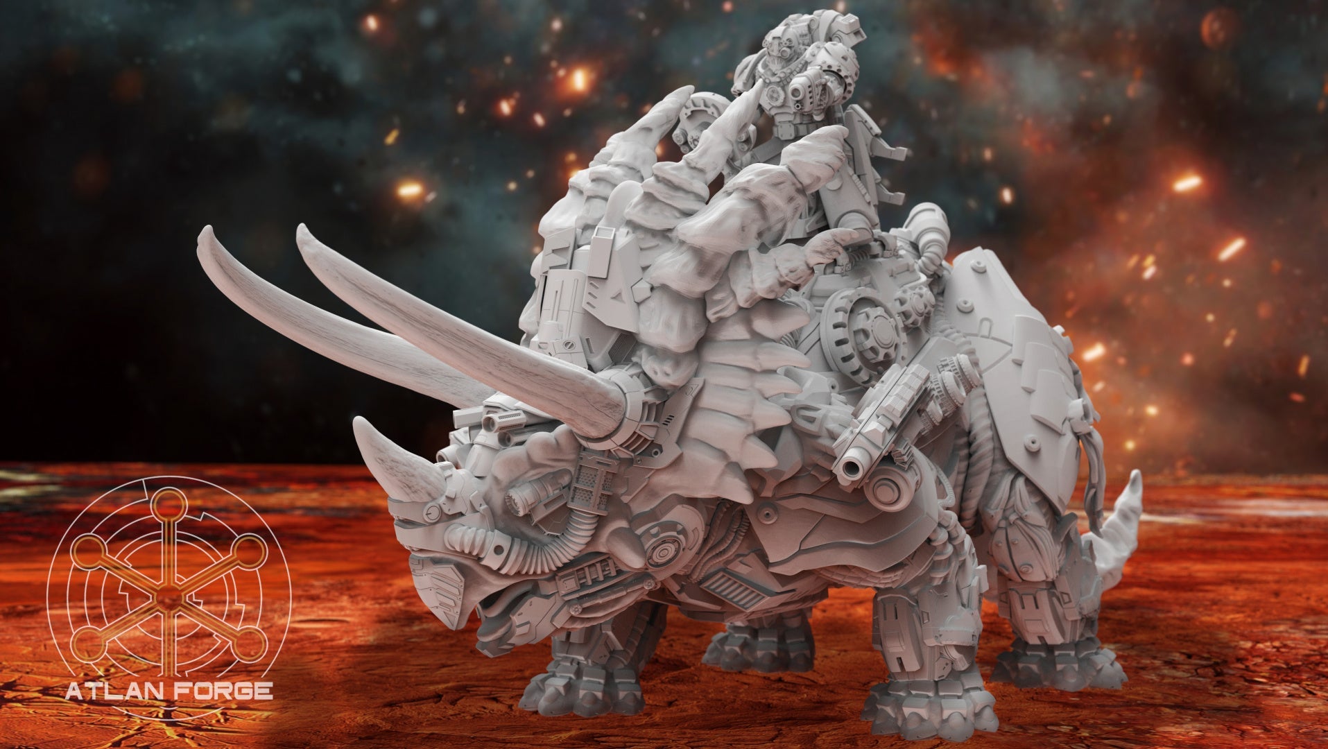Cybernetic Triceratops, Atlan Forge