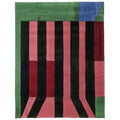 Retro Groove Stripe Hand Tufted Rug