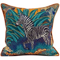 Retro Zebra in the Jungle Pillow Cover