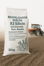 Revitalizador Suelos X3 Silicio | Cal Dolomita + Yeso + Basalto
