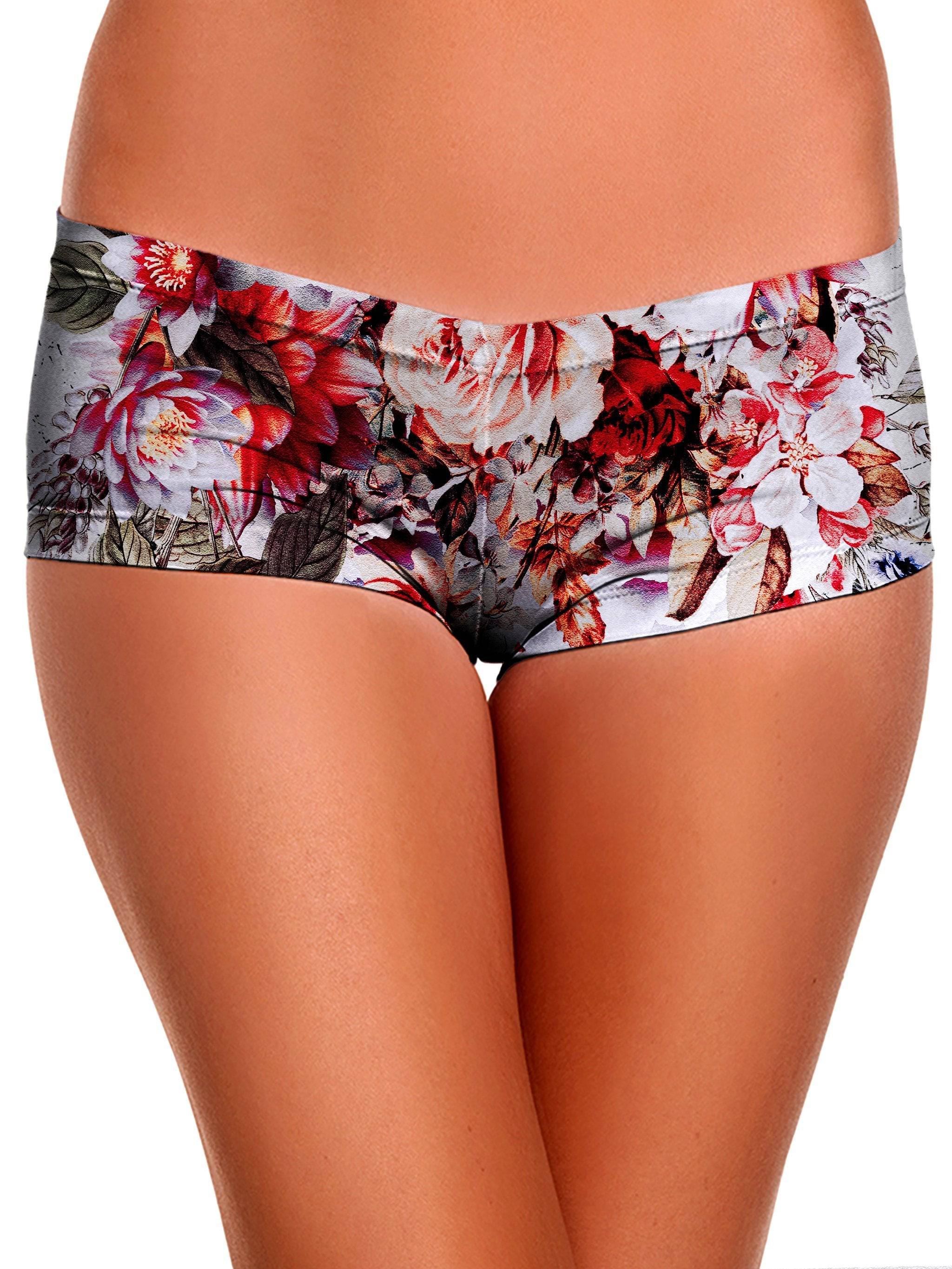 Floral Skull Booty Shorts