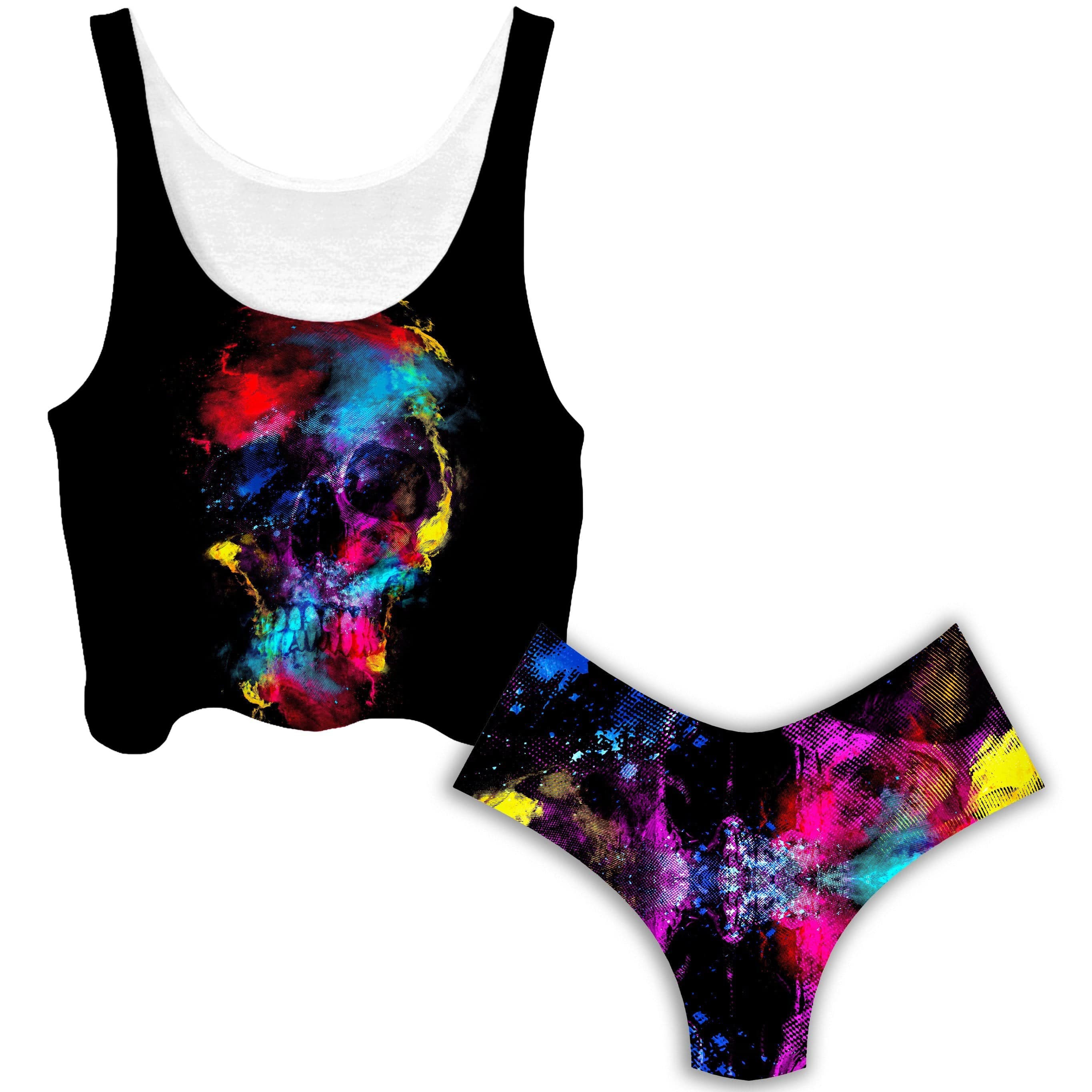 Skull 49 Crop Top and Booty Shorts Combo