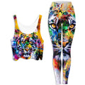 Tiger Crop Top and Leggings Combo