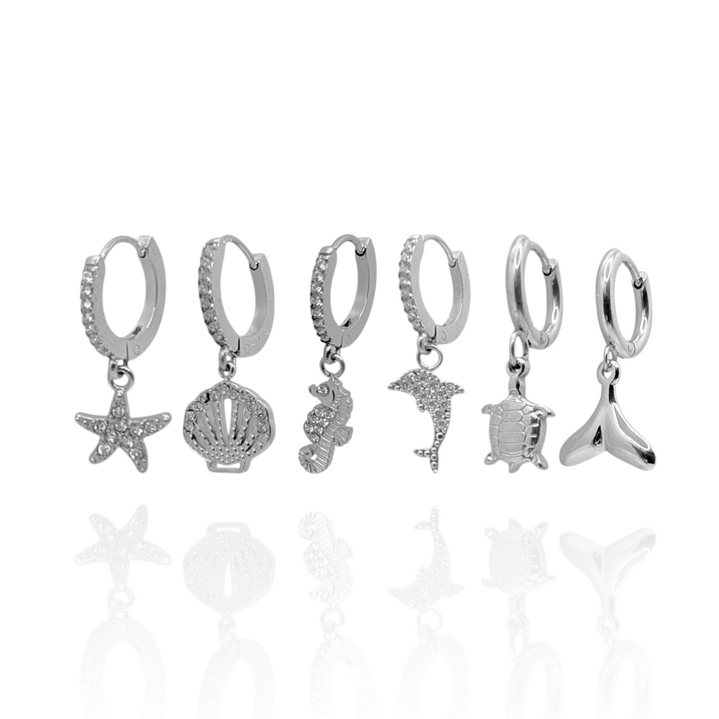 Pendientes Oceania (Plateado)