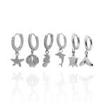 Pendientes Oceania (Plateado)