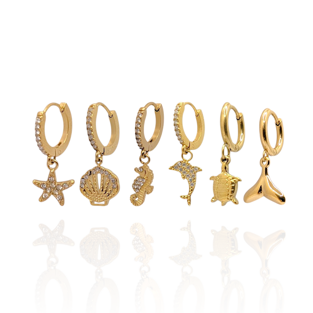 Pendientes Oceania (Dorado)