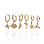 Pendientes Oceania (Dorado)