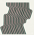 Flowing Illusion Hand Tufted Wool Rug - Pink and Green