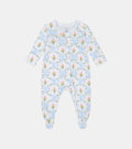 Infant Zipper Footie / Roller Rabbit x Hill House Blue Floral Monkey Trellis   By Hill House Home