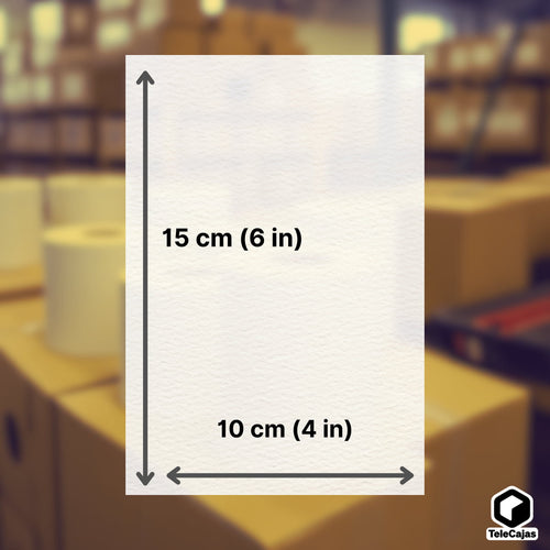 1000 Etiquetas Térmicas Adhesivas para Mensajerias | Tamaño 10x15 cm - Zig Zag | Pack de 1000 pegatinas en Continuo