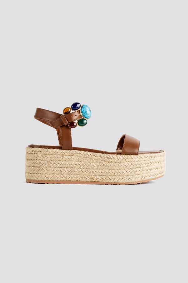 Gianvito Rossi Sandales Corde Sandal — Brown