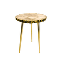 Rose Quartz Agate Organic Edge Accent Table