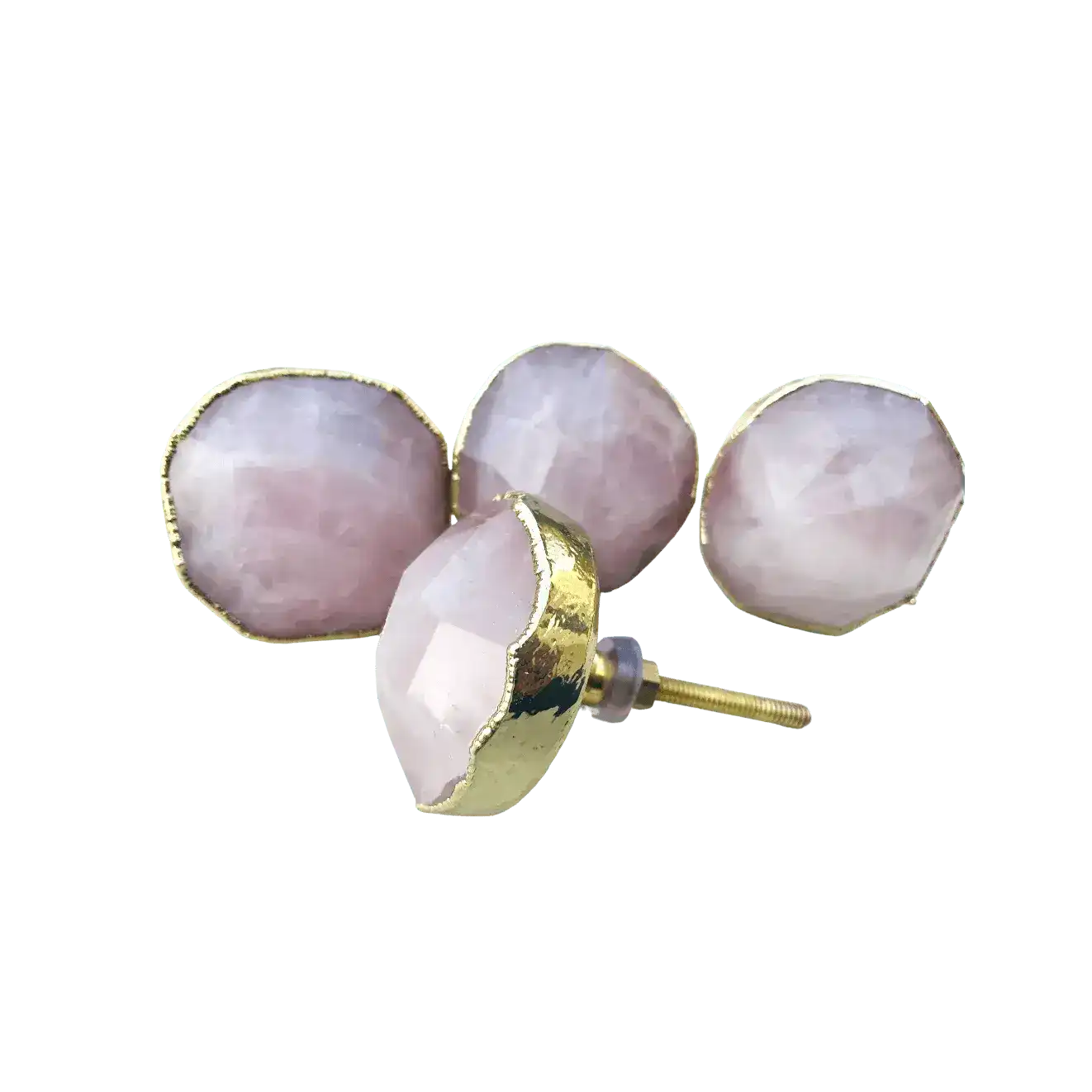 Rose Quartz Classic Dresser Cabinet Handle Knobs - Set of 4