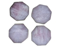 Rose Quartz Octagon Coasters - Set of 4