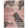 Rosy Desert Drift Lines Hand Tufted Rug