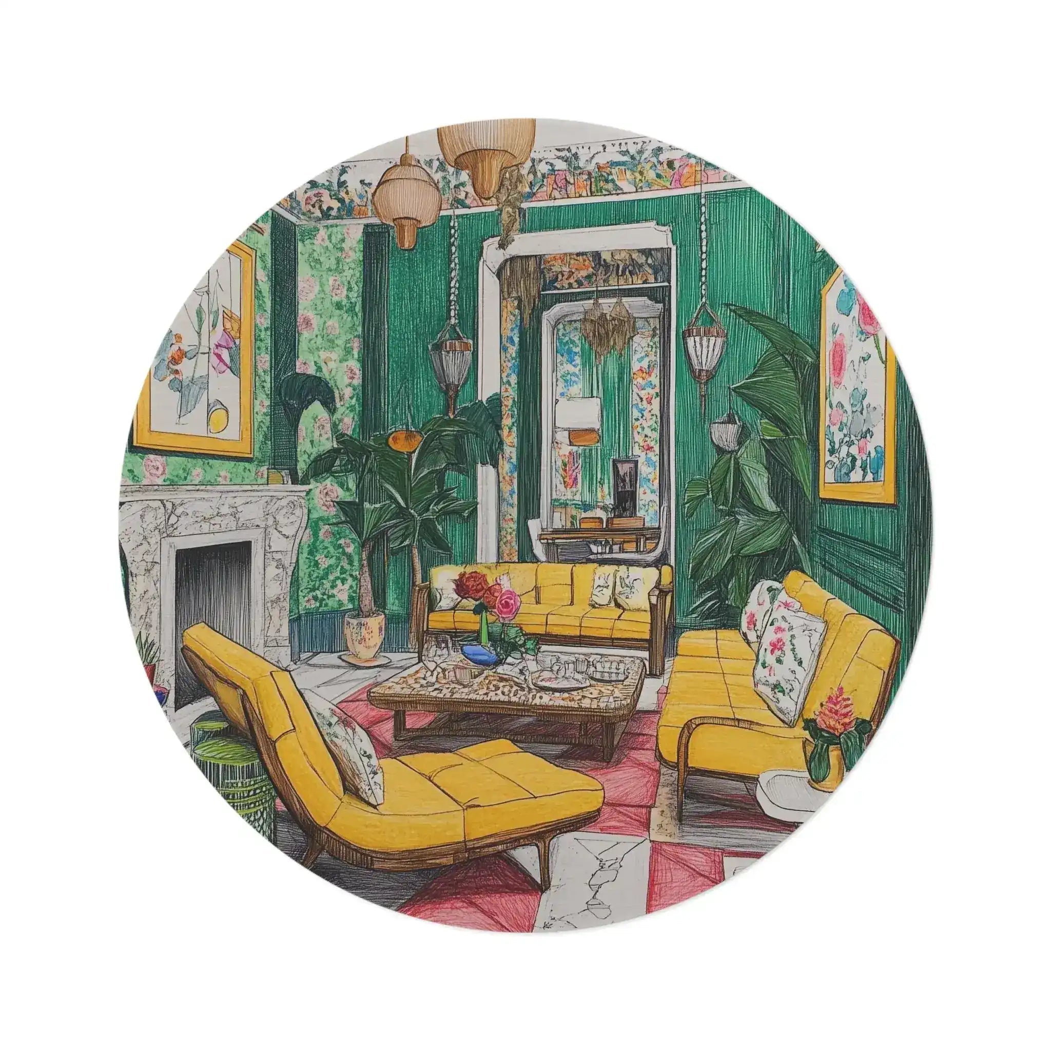 Rosy Reverie Round Rug