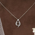 Round Cut Semi Mount Asymmetrical Pendant
