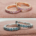 Fancy Round Cut Lab Grown Diamond Hoop Huggie Earrings