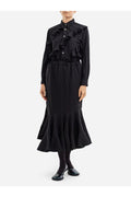 Comme des Garçons Ruffled Poplin Shirt-dress — Black