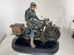 GENTLE GIANT CAPTAIN AMERICA ON MOTORCYCLE STATUE , 28CM