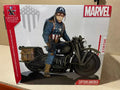 GENTLE GIANT CAPTAIN AMERICA ON MOTORCYCLE STATUE , 28CM