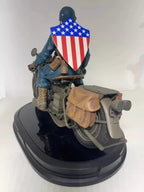 GENTLE GIANT CAPTAIN AMERICA ON MOTORCYCLE STATUE , 28CM