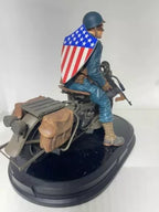 GENTLE GIANT CAPTAIN AMERICA ON MOTORCYCLE STATUE , 28CM