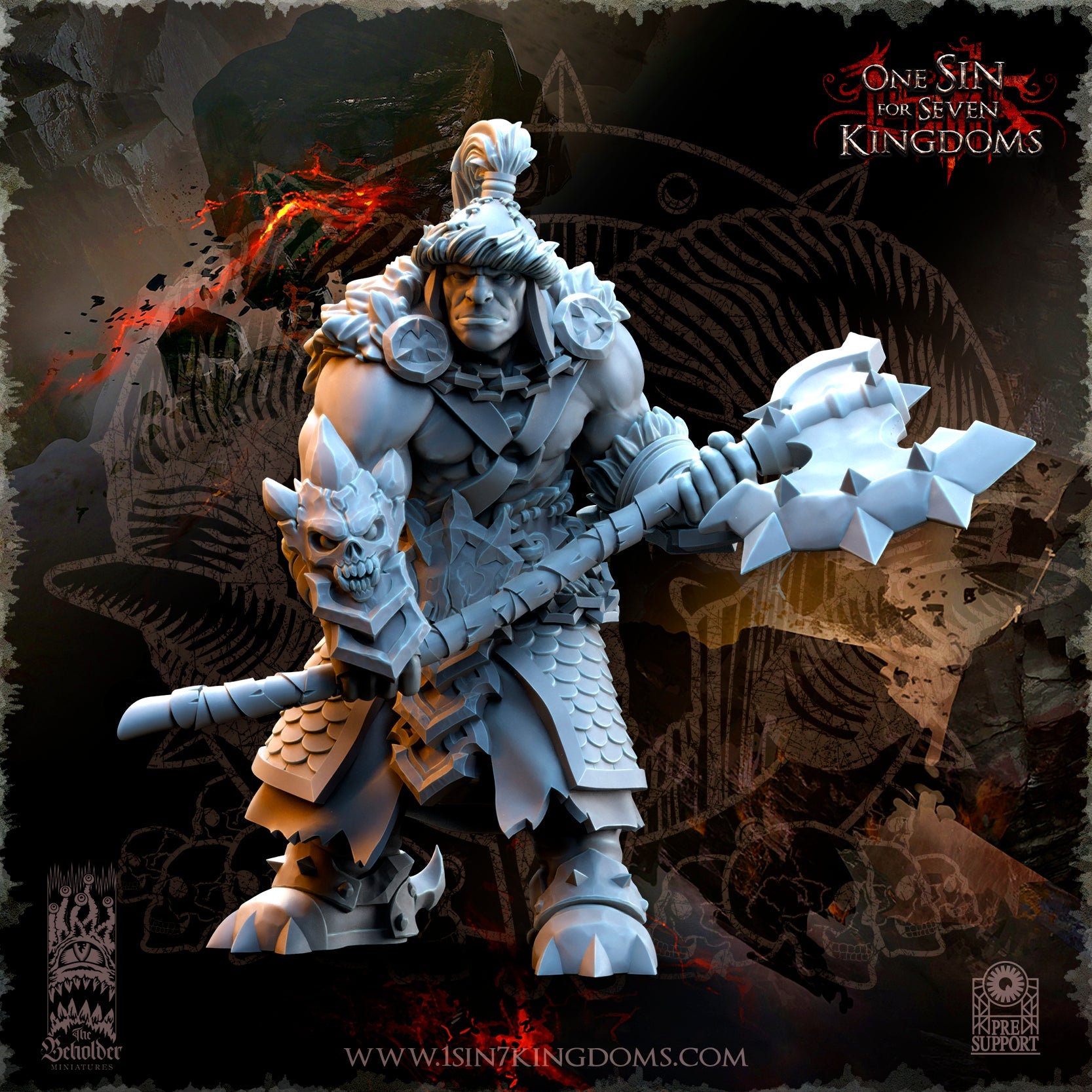 Astarii Barbarian Warlord, The Beholder Miniatures