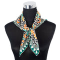 Islamic Art Square Silk Scarf Sabika Green