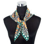 Islamic Art Square Silk Scarf Sabika Green