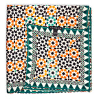 Islamic Art Square Silk Scarf Sabika Green