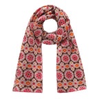 Sacred Geometry Pink Silk Scarf Mashrabia V1