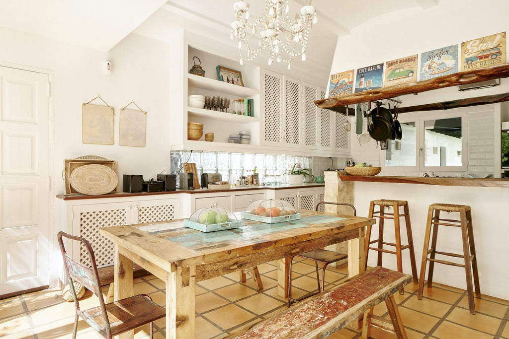 Charming Hidden Paradise Ibiza Villa with a Beautiful Lush Garden and Cozy Kitchen in San Antonio