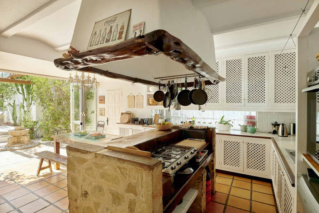 Charming Hidden Paradise Ibiza Villa with a Beautiful Lush Garden and Cozy Kitchen in San Antonio